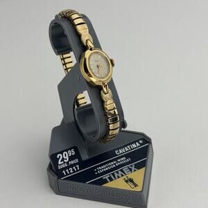 Vintage Timex Cavatina Gold Tone Womens Watch Expansion Band New
